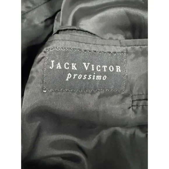 Jack Victor Prossimo 42L Men's Black Loro Piana Cashmere Blazer Classic Preppy